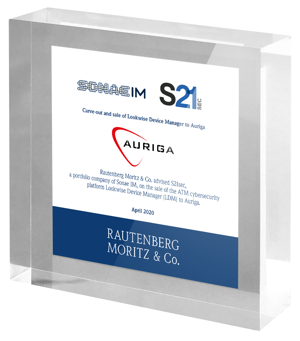 Rautenberg Moritz & Co. berät S21sec beim Verkauf der Cybersecurity Plattform Lookwise Device Manager (LDM) an Auriga.