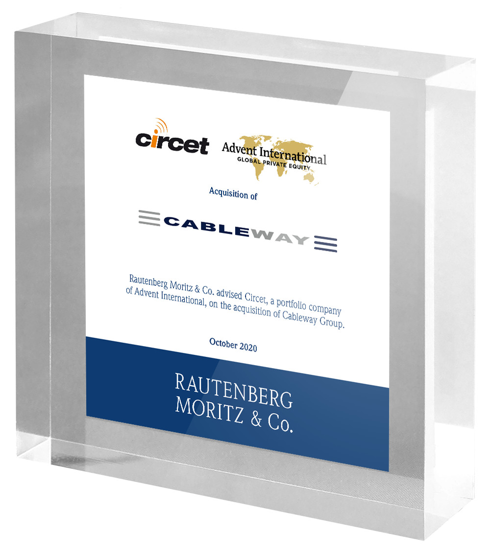 Rautenberg Moritz & Co. berät Circet und Advent International bei der Akquisition der Cableway Gruppe.