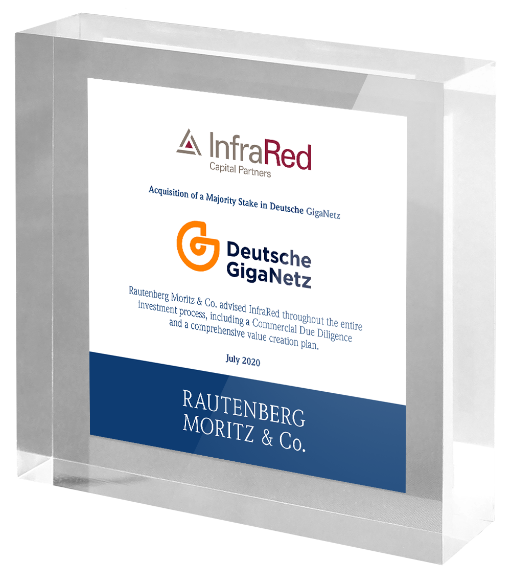 Rautenberg Moritz & Co. berät InfraRed Capital Partners bei einer Mehrheitsinvestition in die Deutsche GigaNetz GmbH.