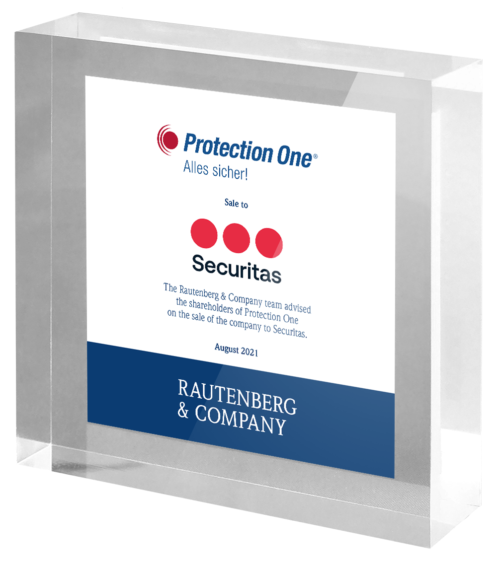 Rautenberg & Company berät die Eigentümer der Protection One beim Verkauf des Unternehmens an Securitas.
